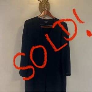 Theory black silk dress size 6